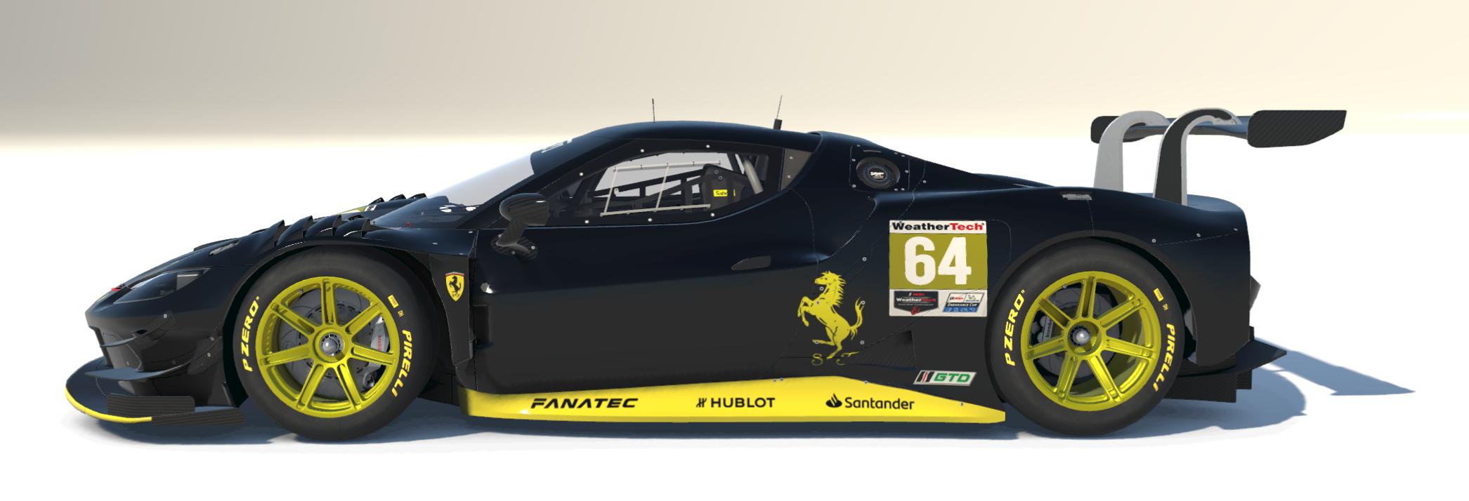 Preview of The Mischievous Marvel: The Black and Yellow Ferrari 296 GT3 by Russell McGuire