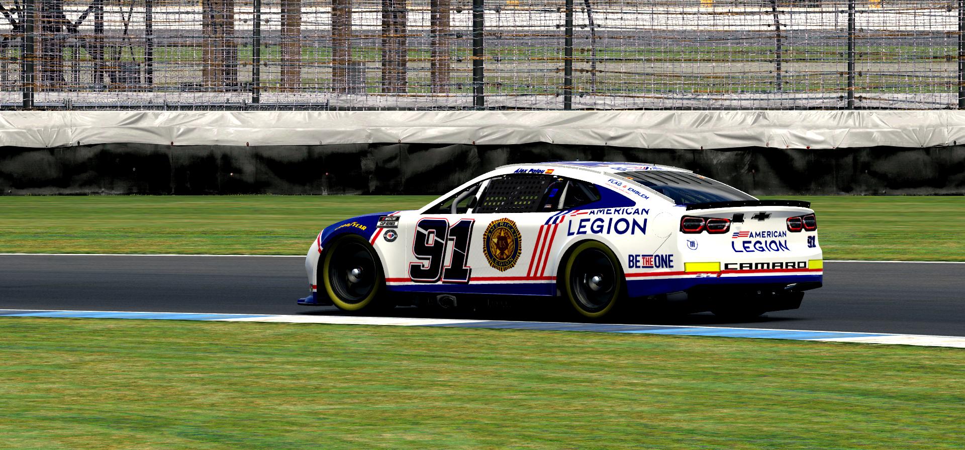 Álex Palou American Legion Project 91 Concept w/ SimStamped Number by