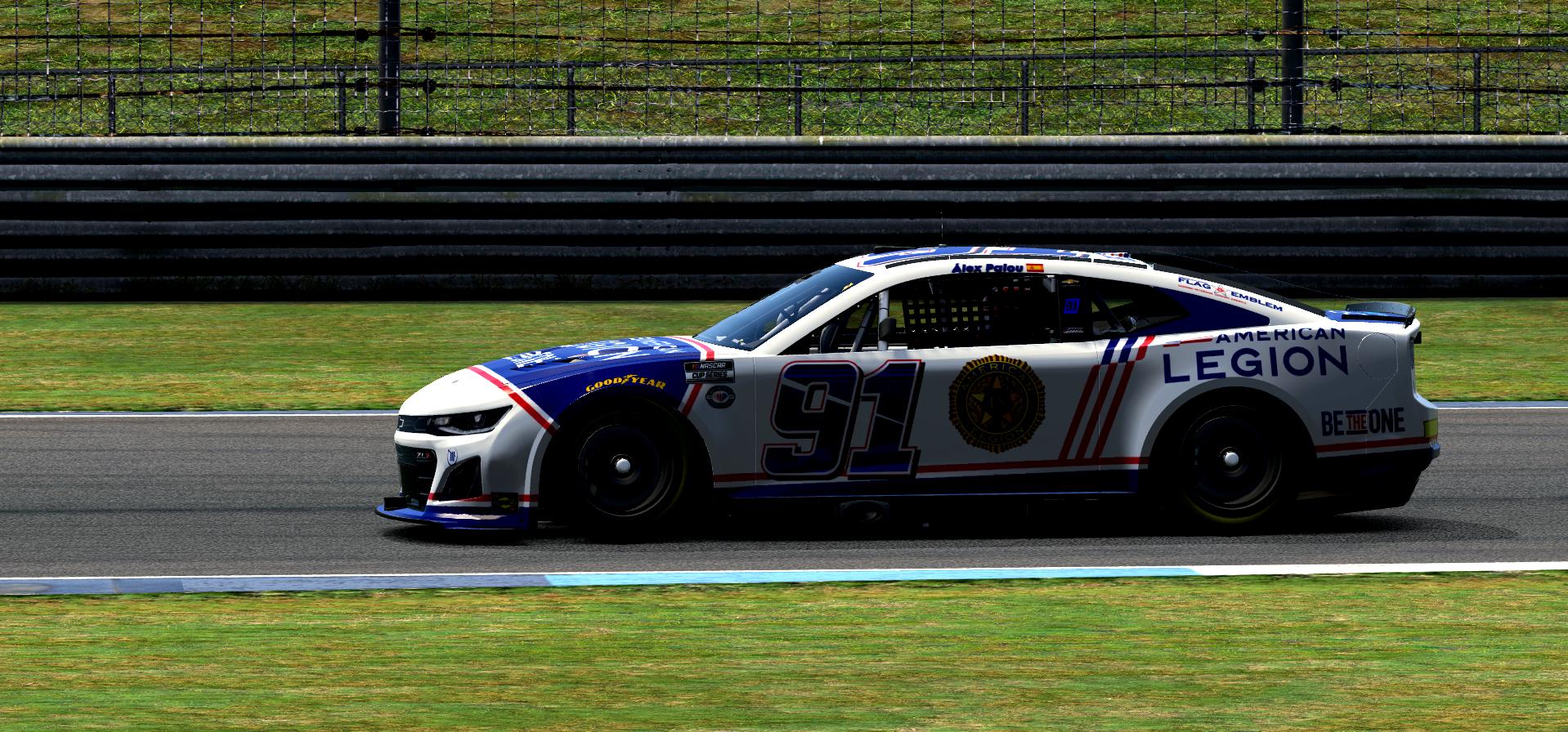 Álex Palou American Legion Project 91 Concept w/ SimStamped Number by