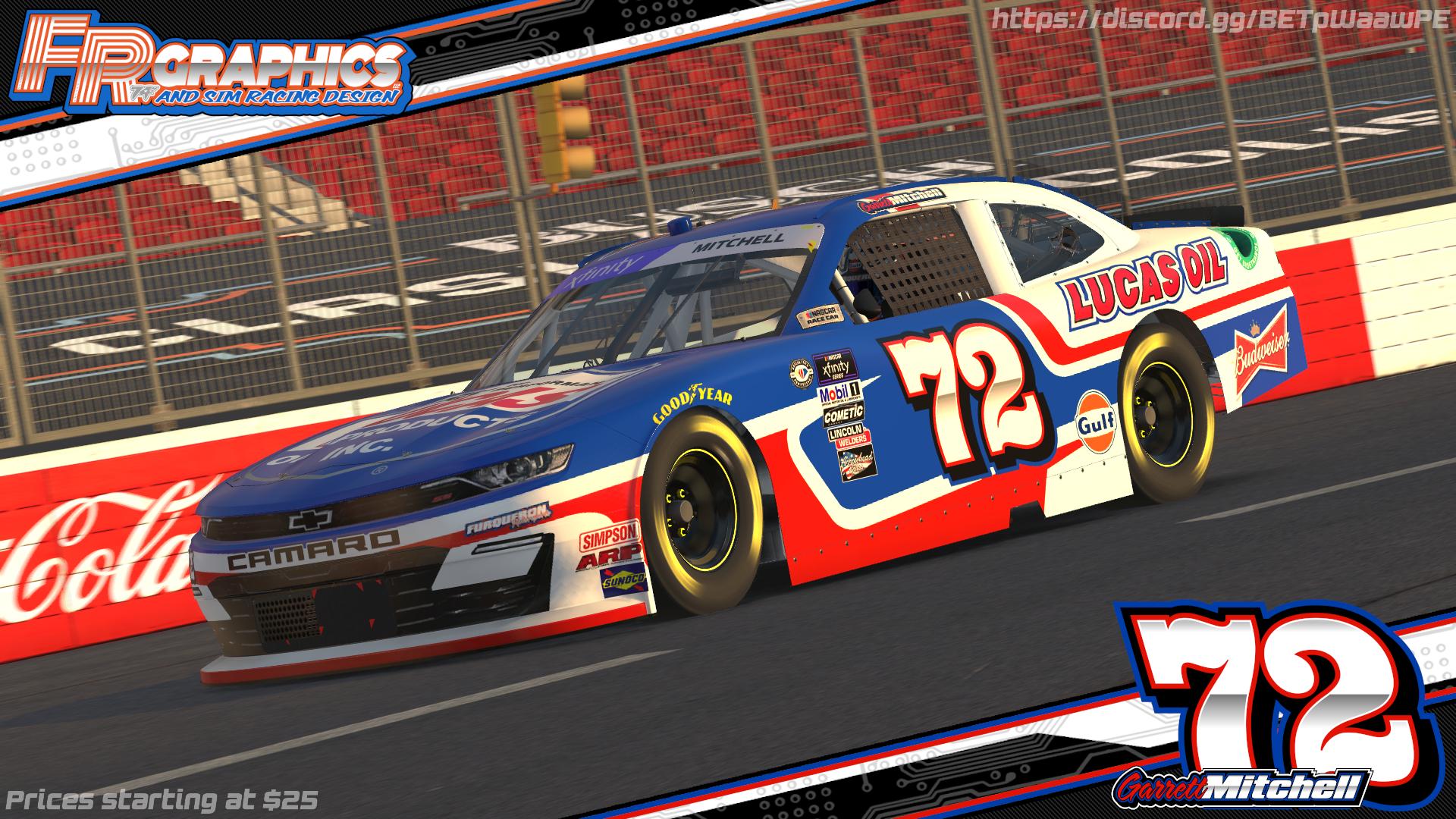 Preview of Garrett Mitchell 2023 Furqueron Motorsports Lucas Oil Xfinity Camaro by Manix Furqueron