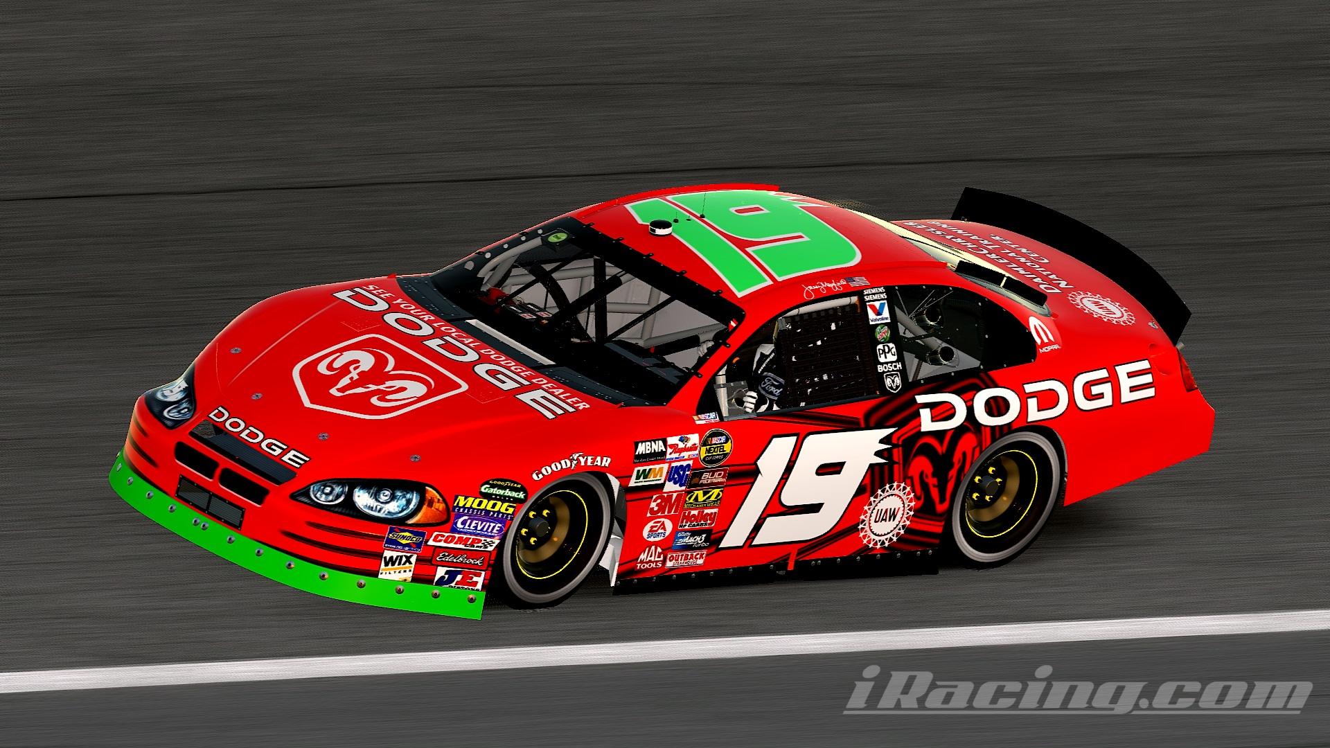 19 Jeremy Mayfield 2004 Dodge Dealers Dodge Sim Stamped Number by
