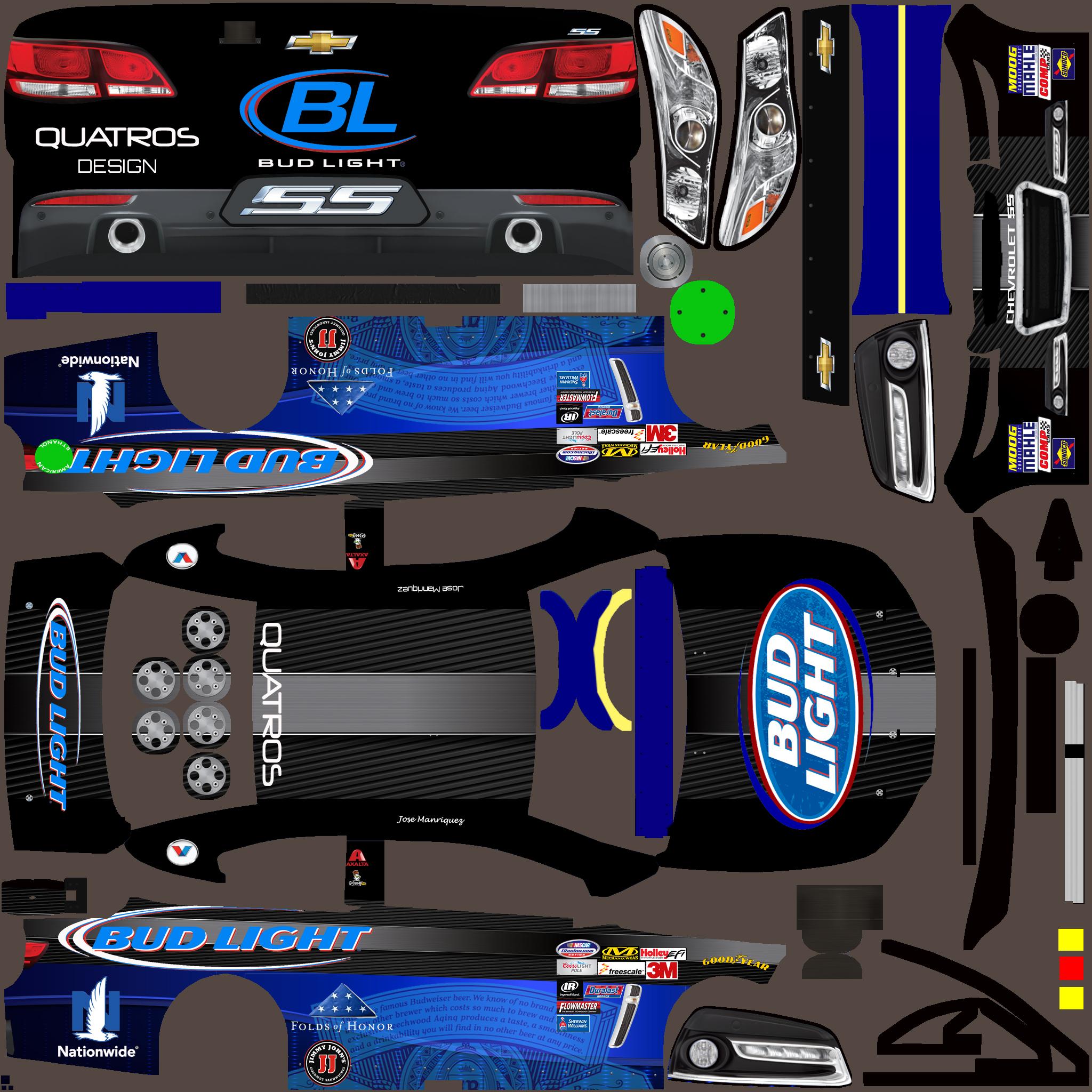 Preview of Bud Light Chevy SS Custom Paint Scheme by Jose M.