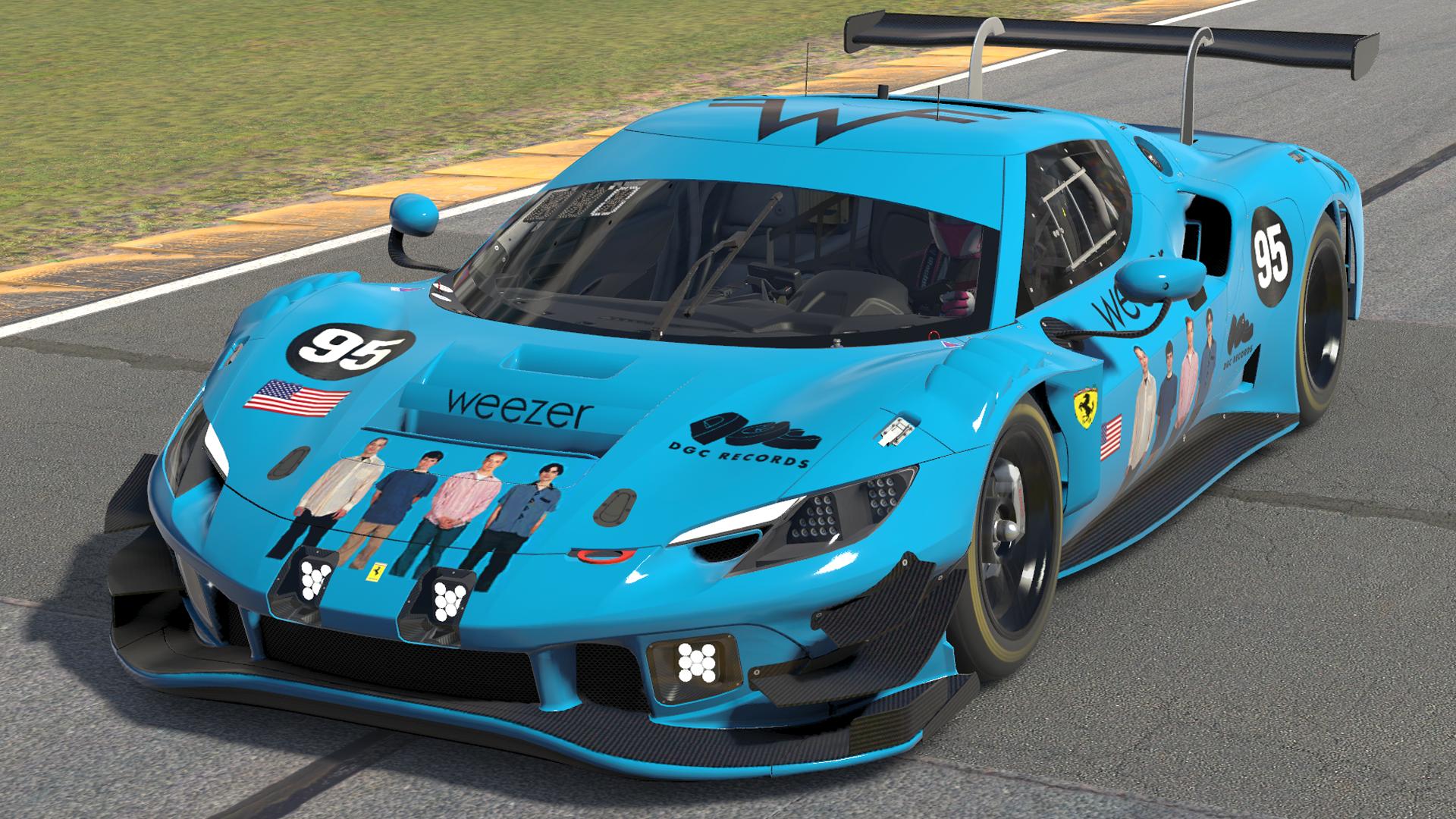 Preview of Weezer Blue Album Ferrari 296 GT3 by Jasper De Jong