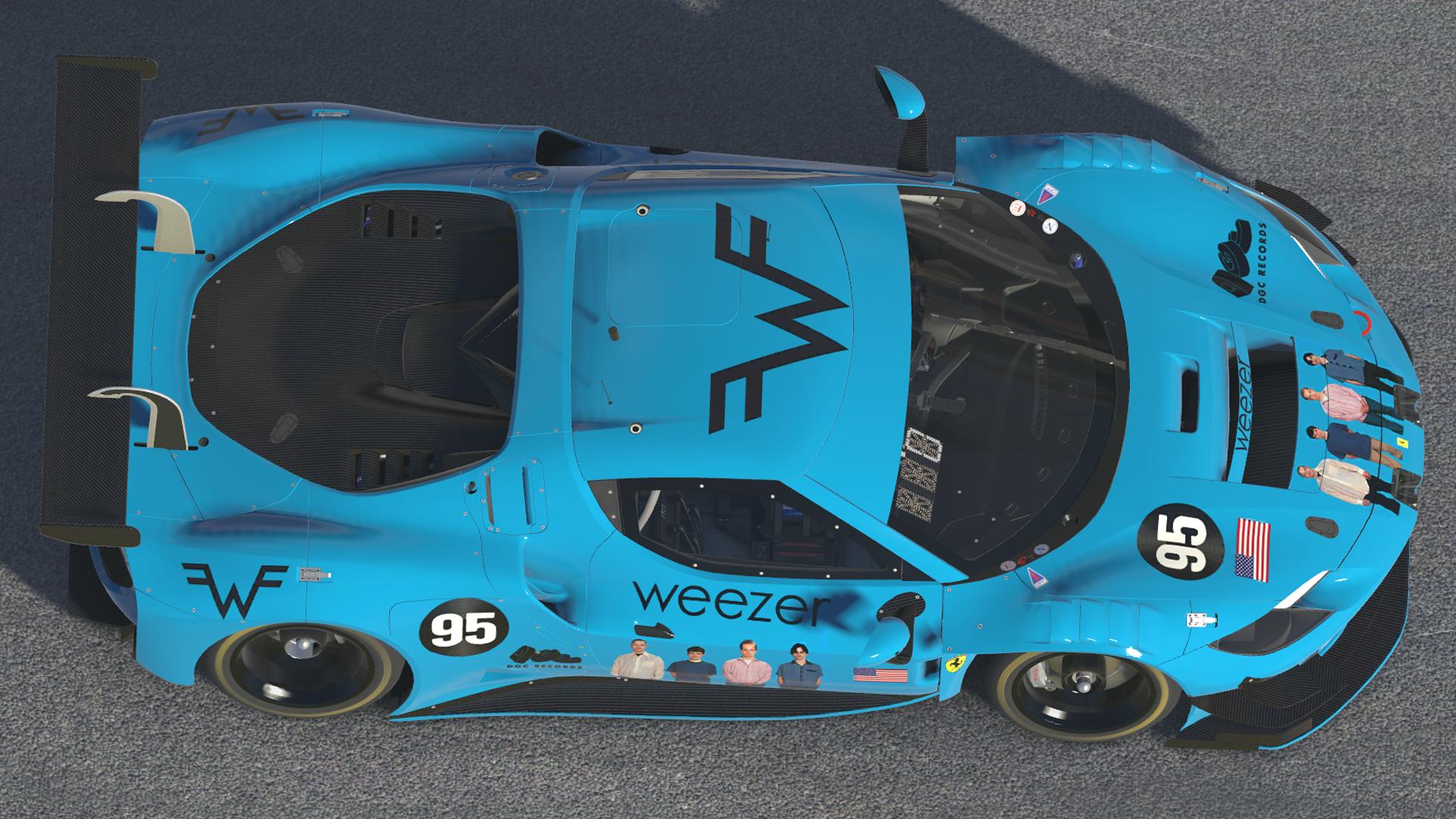 Preview of Weezer Blue Album Ferrari 296 GT3 by Jasper De Jong