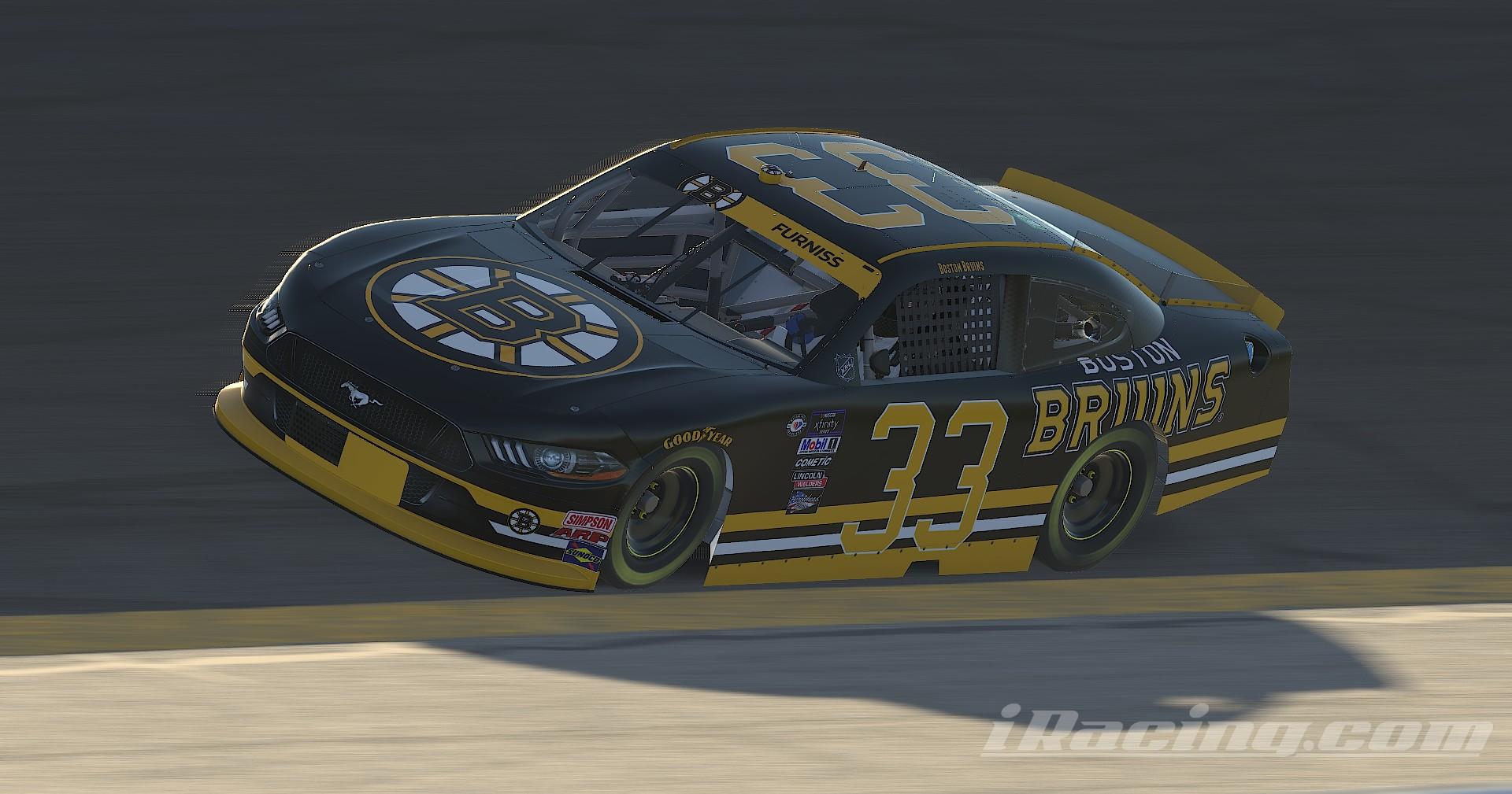 Preview of Boston Bruins XFINITY Ford Mustang by Laycen Furniss