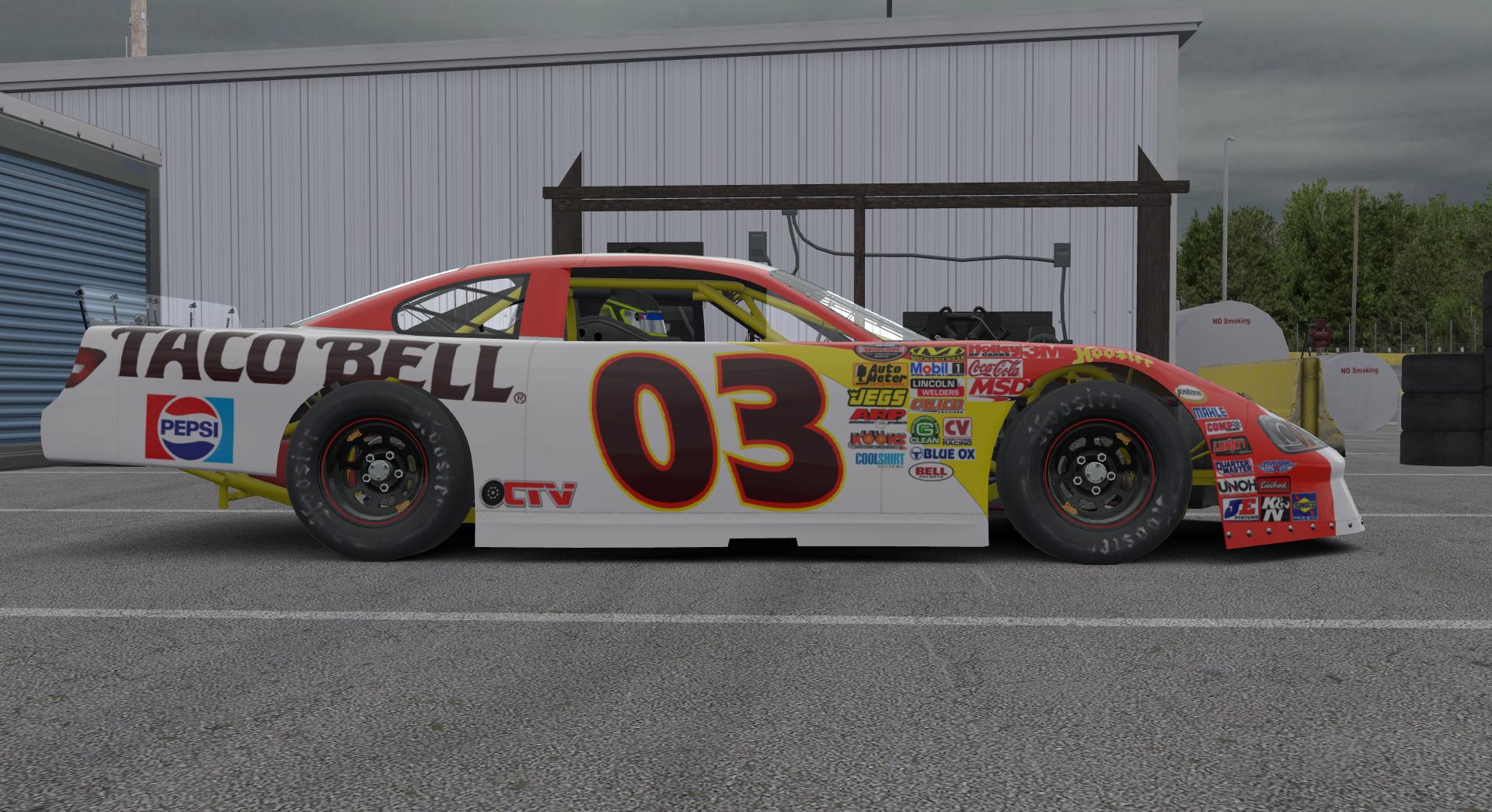 Preview of Taco Bell Throwback Mercedes Super Late Model by Jason M Stewart