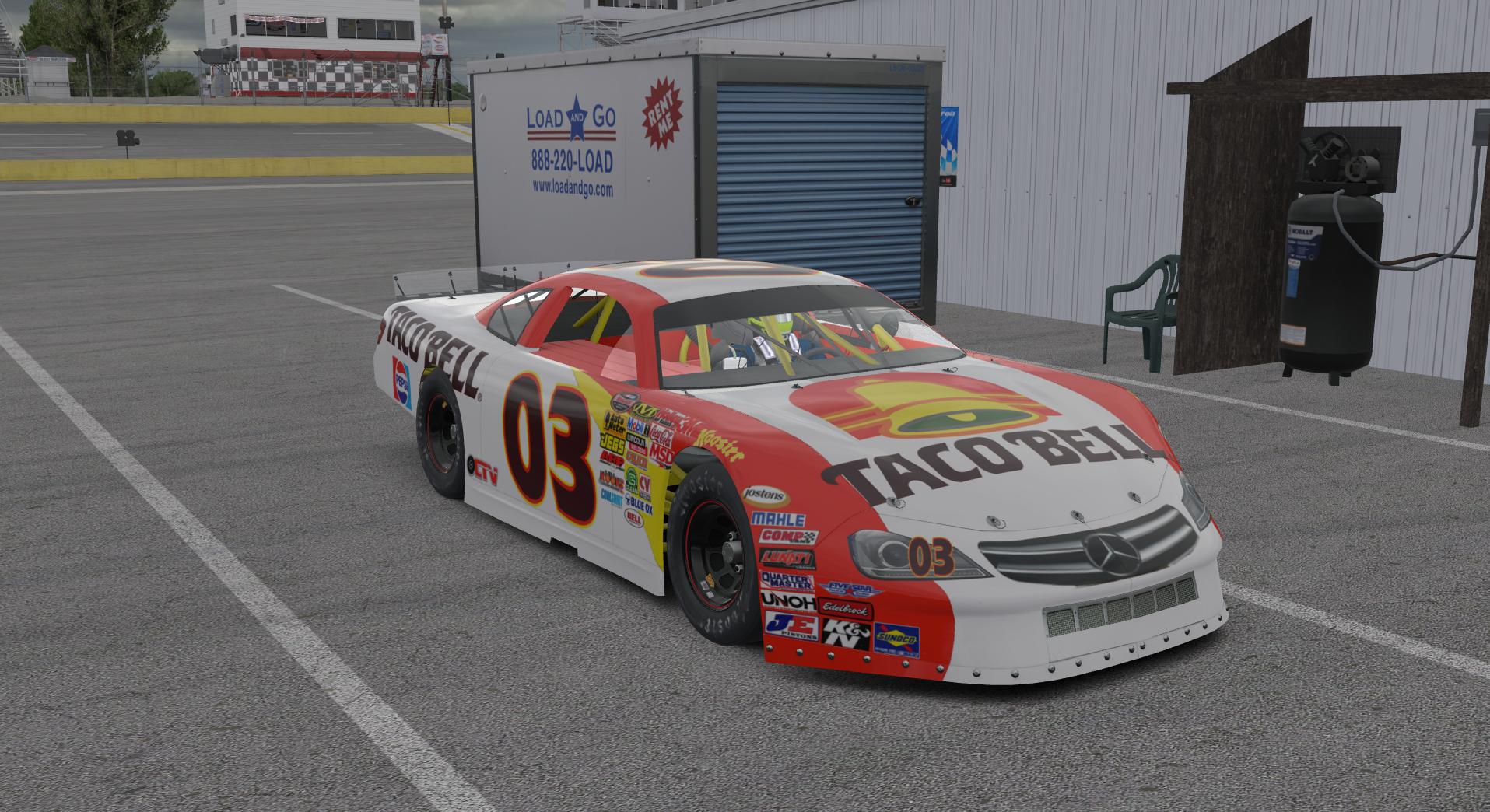 Preview of Taco Bell Throwback Mercedes Super Late Model by Jason M Stewart