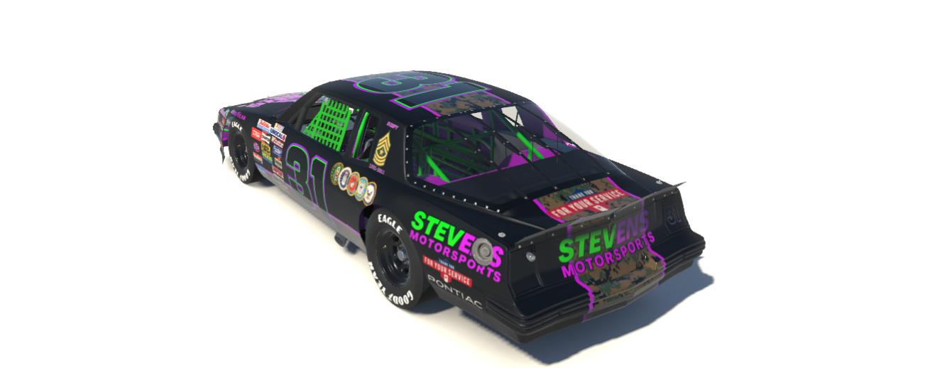 Stevens Motorsports Veterans Day paint by AJ Stevens Trading Paints