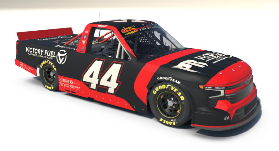 #44 ProRev Red 2023 Chevy Silverado CS by Konner Hazel - Trading Paints