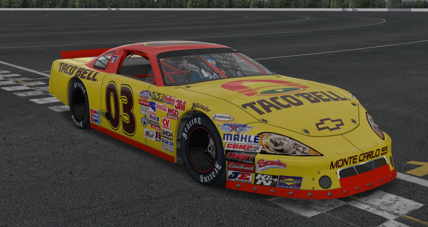 Preview of Taco Bell Throwback Chevrolet Monte Carlo SS Late Model by Jason M Stewart