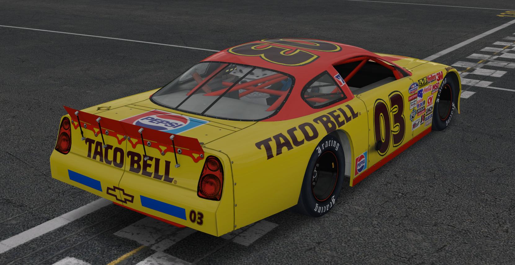 Preview of Taco Bell Throwback Chevrolet Monte Carlo SS Late Model by Jason M Stewart