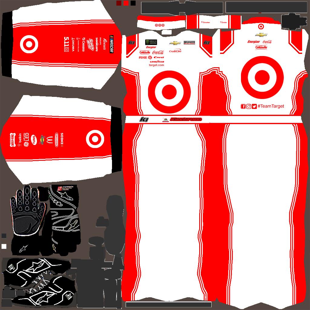 Preview of 2017 Kyle Larson Target White and Red Suit  by Dylan Martens