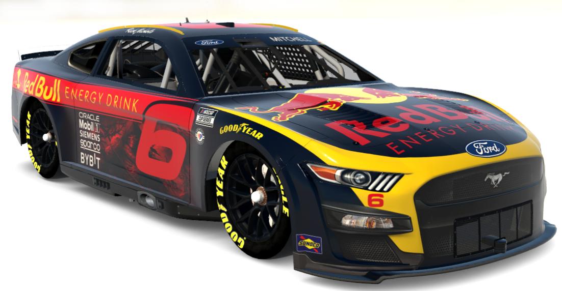 Preview of Rick Nichols #6 - NASCAR Cup Series Next Gen Ford Mustang - Red Bull by Kenny Mitchell