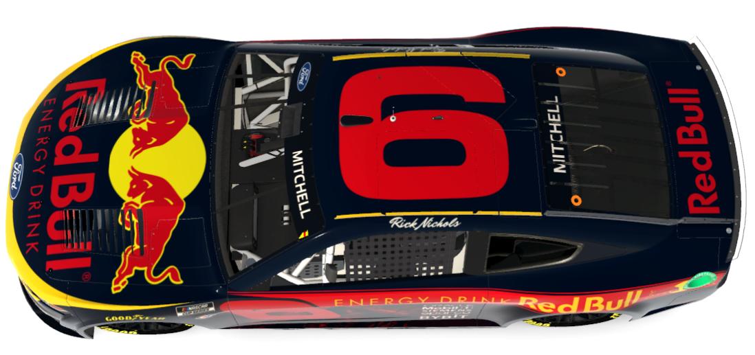 Preview of Rick Nichols #6 - NASCAR Cup Series Next Gen Ford Mustang - Red Bull by Kenny Mitchell