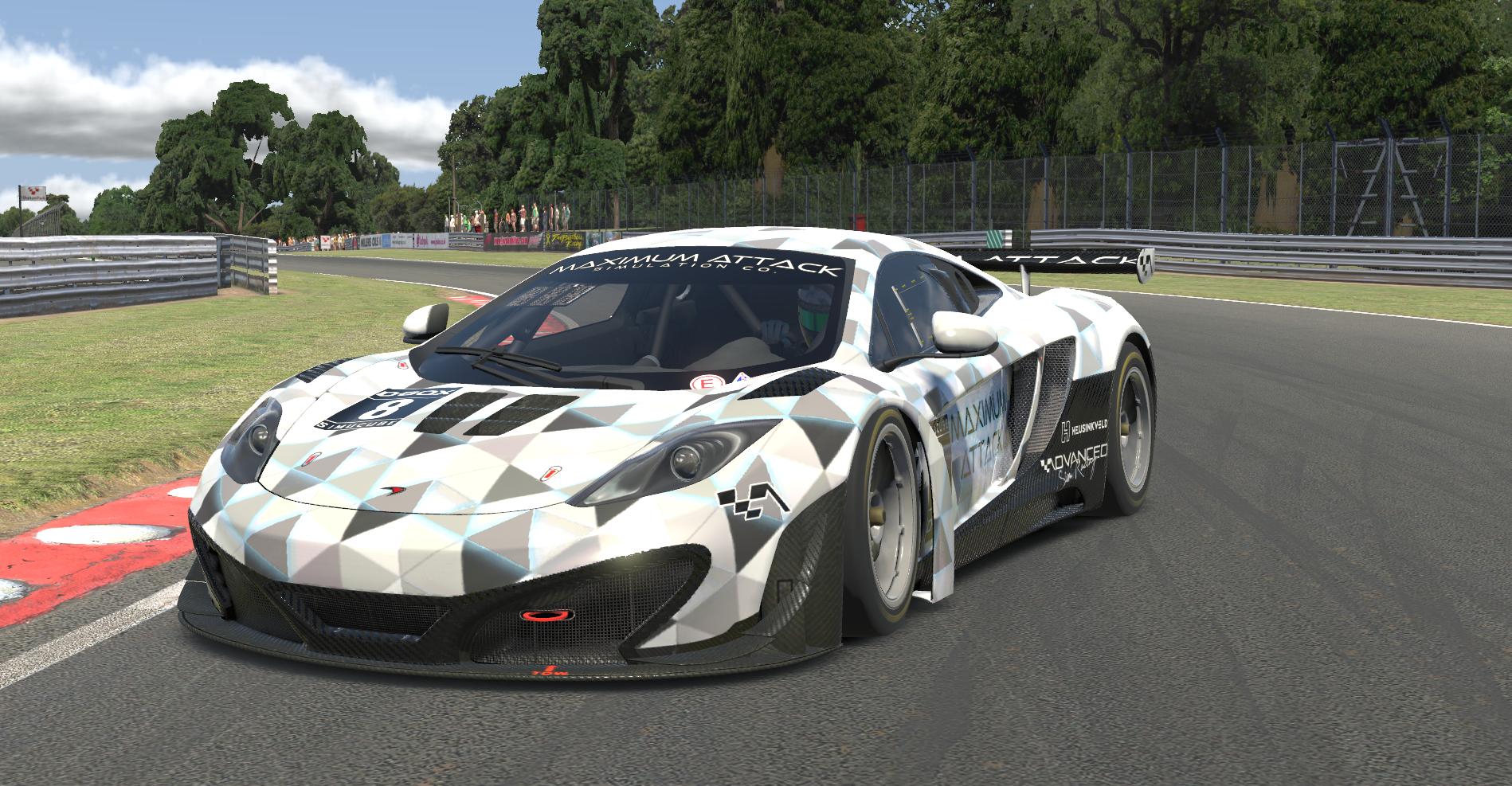 Preview of Maximum Attack Simulation Co - White Glow McLaren MP4 GT3 DRD by Perry Duncan