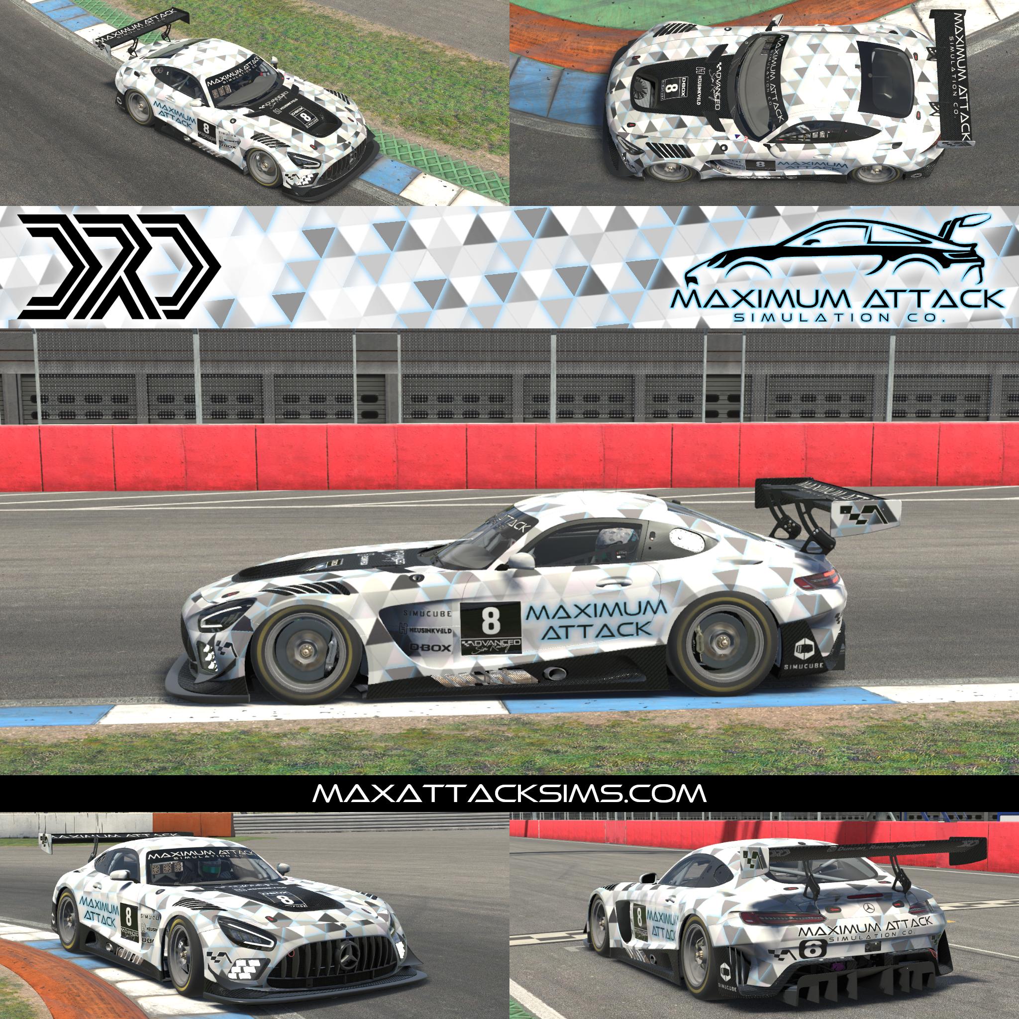 Preview of Maximum Attack Simulation Co - White Glow Mercedes AMG Evo GT3 DRD by Perry Duncan