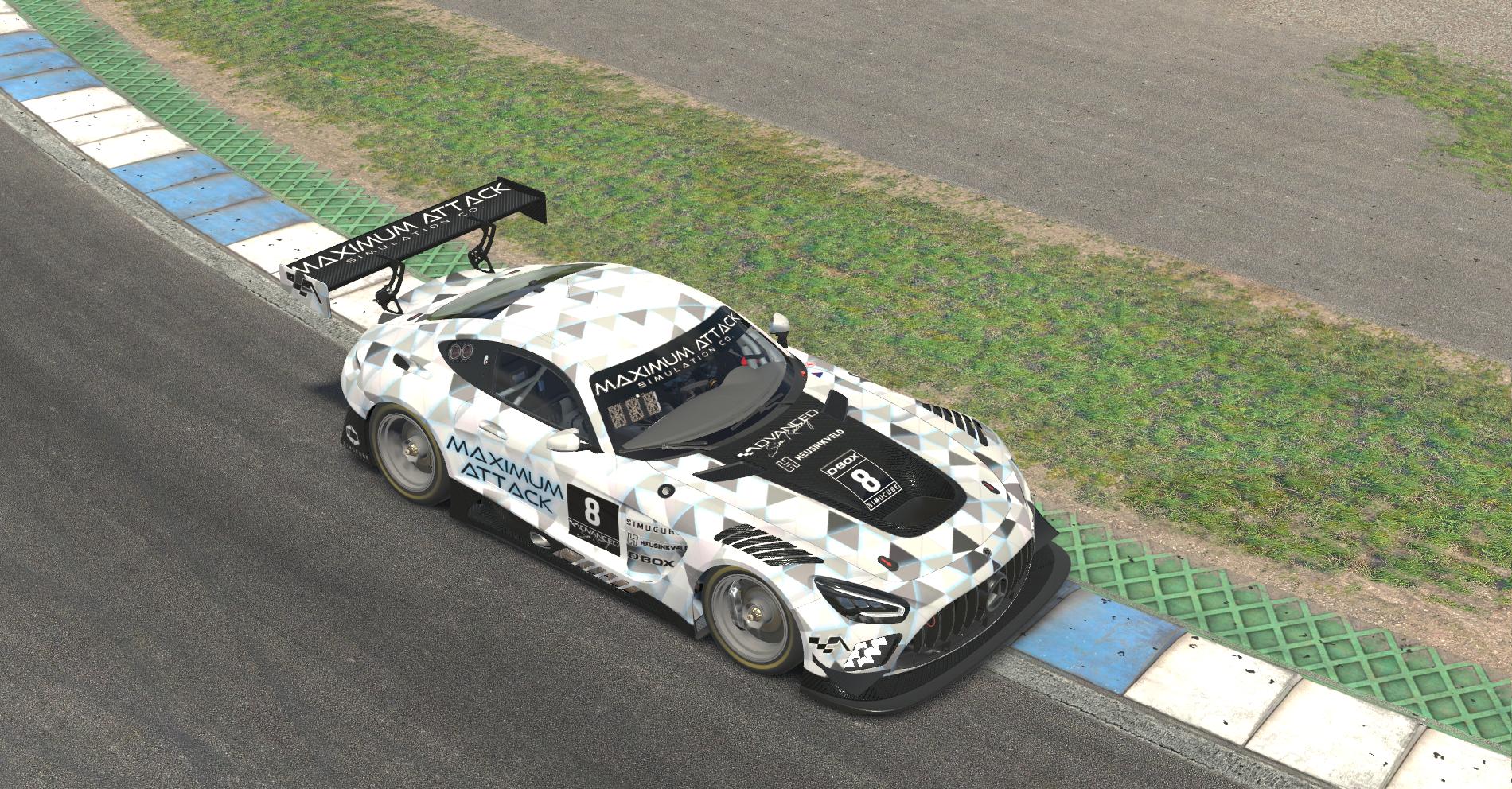 Preview of Maximum Attack Simulation Co - White Glow Mercedes AMG Evo GT3 DRD by Perry Duncan