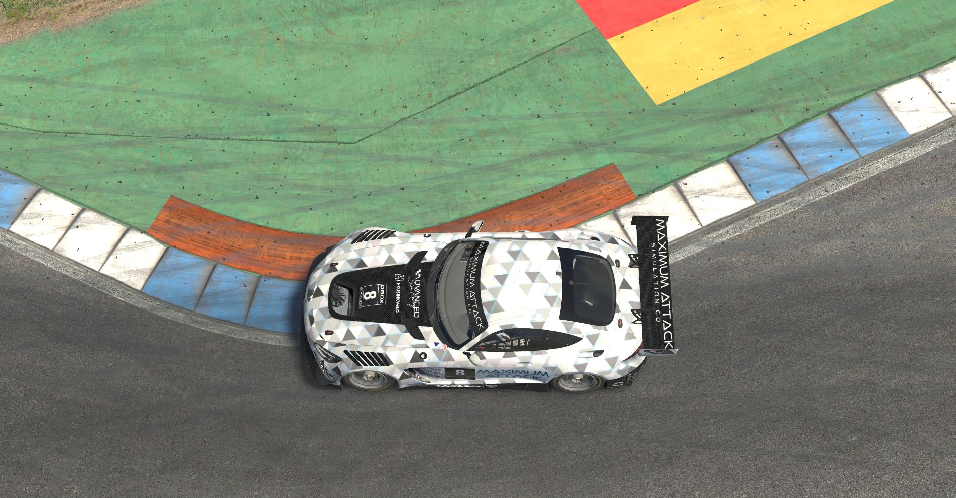 Preview of Maximum Attack Simulation Co - White Glow Mercedes AMG Evo GT3 DRD by Perry Duncan