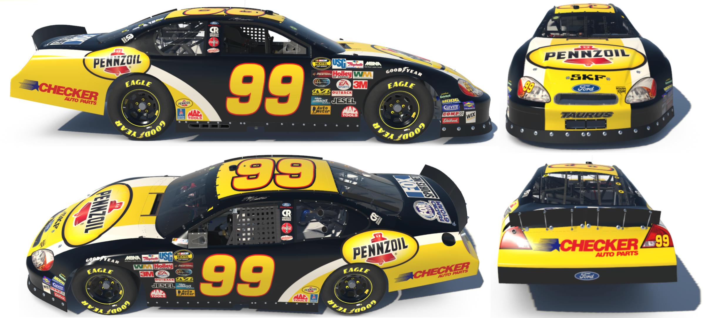 Preview of Jeff Burton #99 2004 Pennzoil Ford Taurus (Sim Stamped #s) by Tom W.