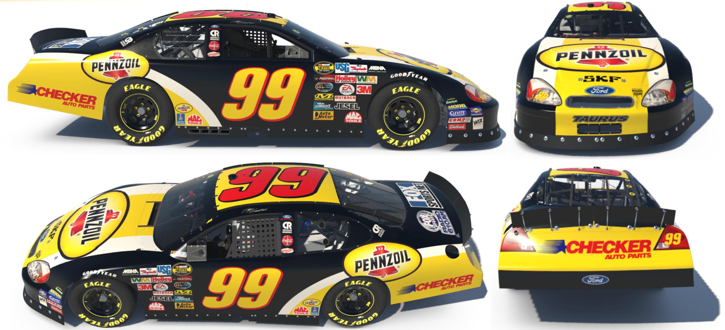 Preview of Jeff Burton #99 2004 Pennzoil Ford Taurus (Custom #s) by Tom W.
