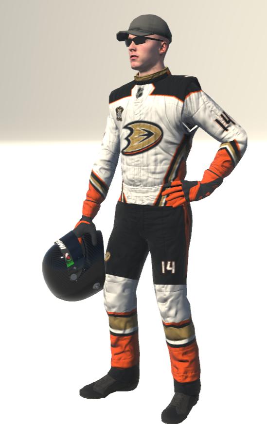 Anaheim Ducks Driver Suit by Jason Beckman Trading Paints