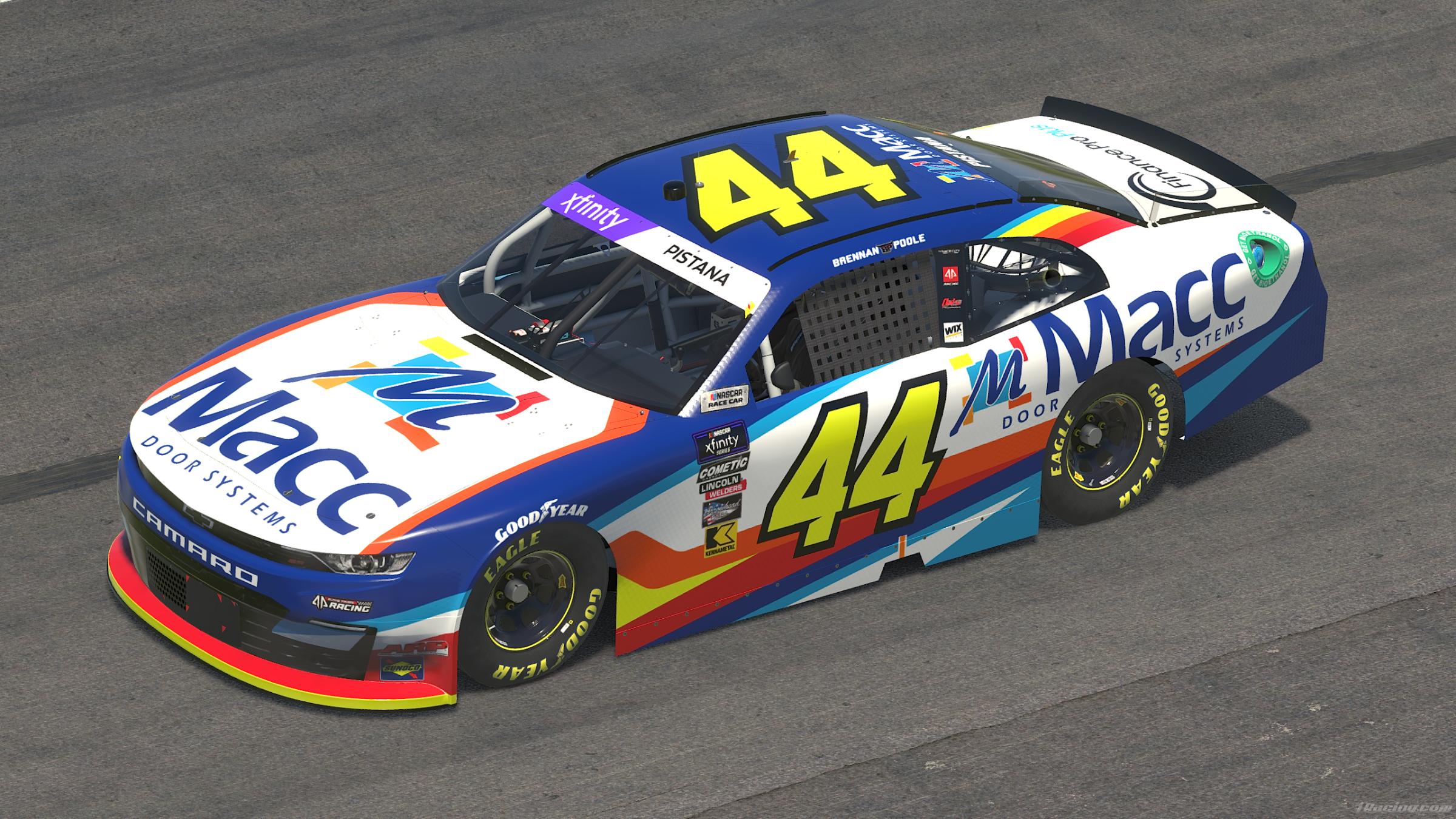 Preview of 2024 Brennan Poole #44 Macc Door Systems by Ryan Pistana