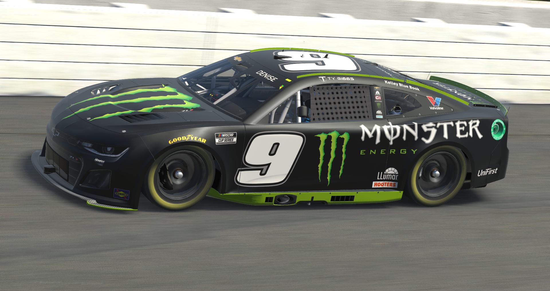 Preview of Ty Gibbs Monster Energy Hendrick Motorsports Camaro Numbered by Doug DeNise