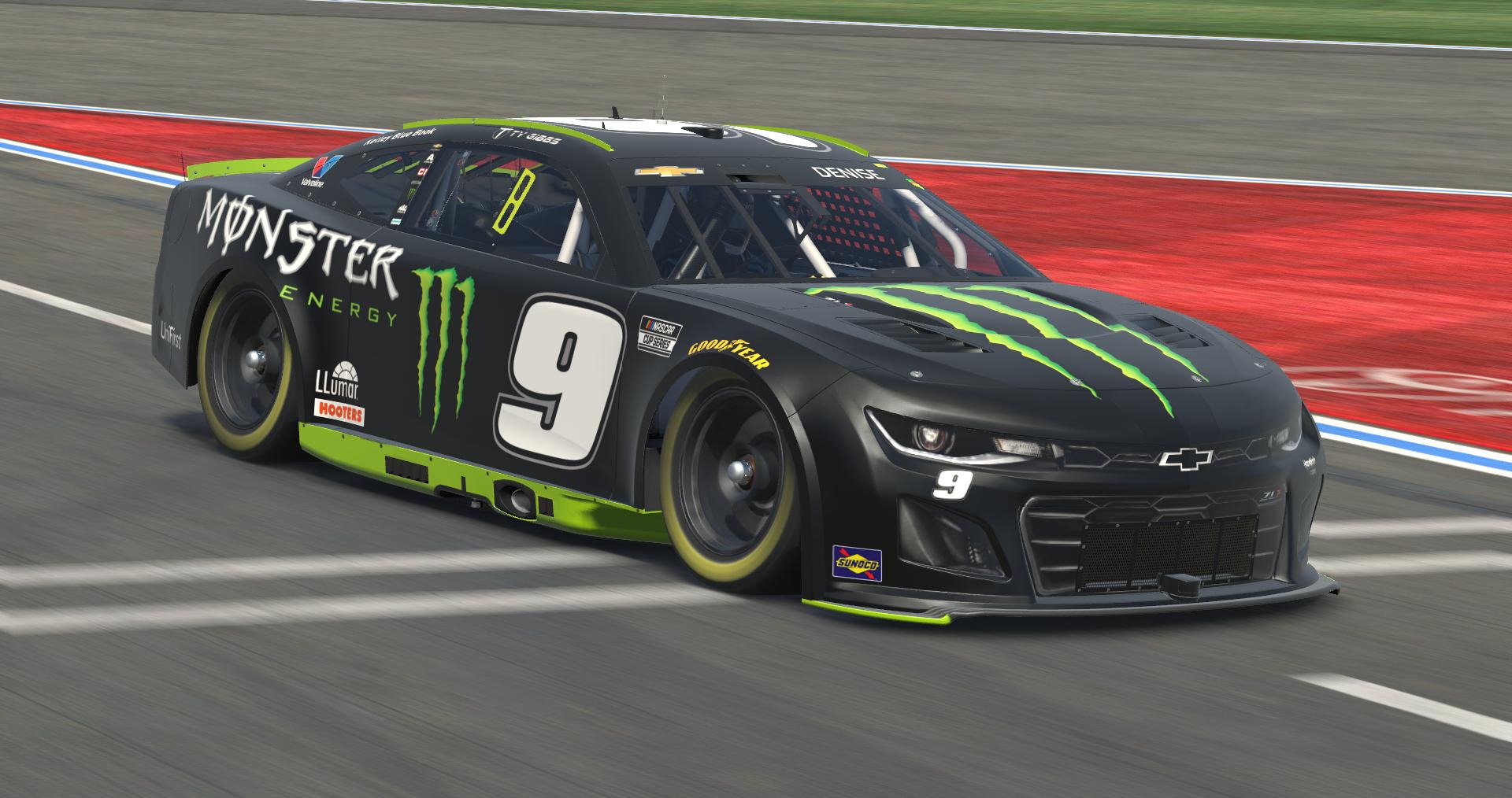 Preview of Ty Gibbs Monster Energy Hendrick Motorsports Camaro Numbered by Doug DeNise