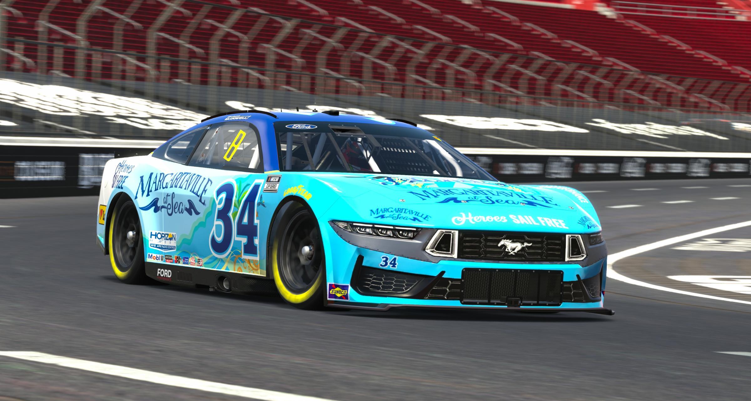 Official 2024 #34 Michael Mcdowell Margaritaville At Sea No Number