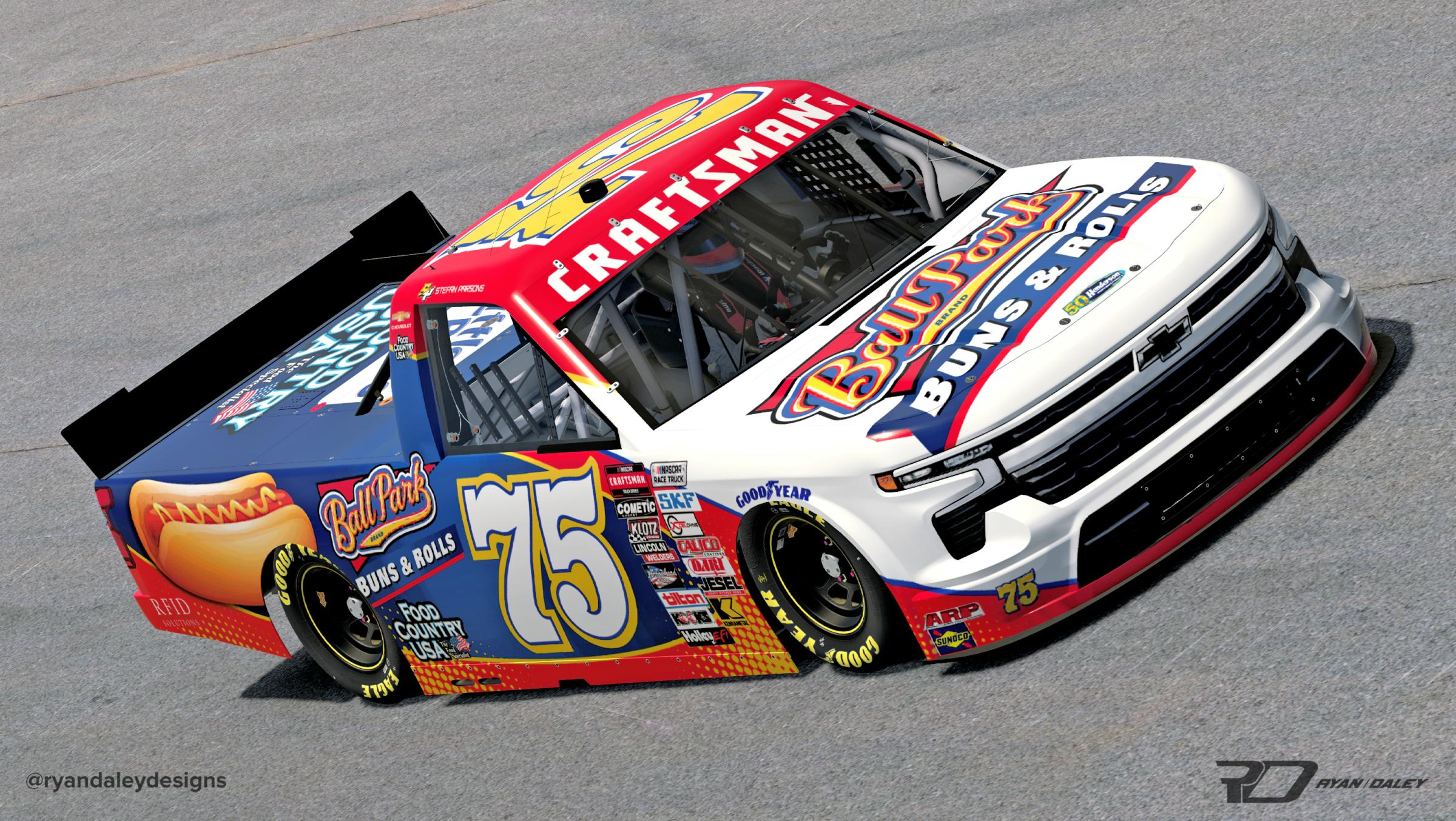 Preview of Official 2024 #75 Stefan Parsons Ball Park Buns & Rolls With Numbers by Ryan Daley