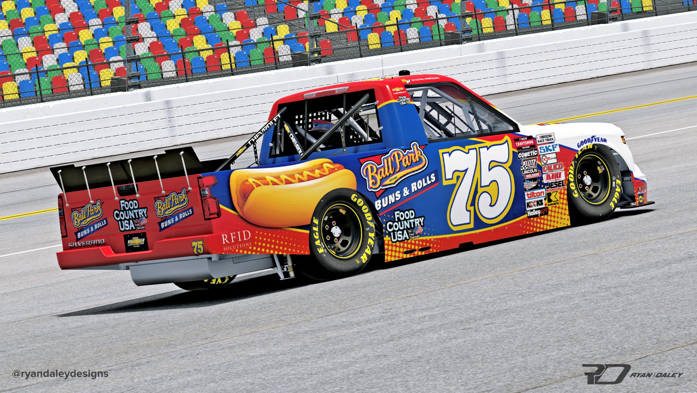 Preview of Official 2024 #75 Stefan Parsons Ball Park Buns & Rolls With Numbers by Ryan Daley