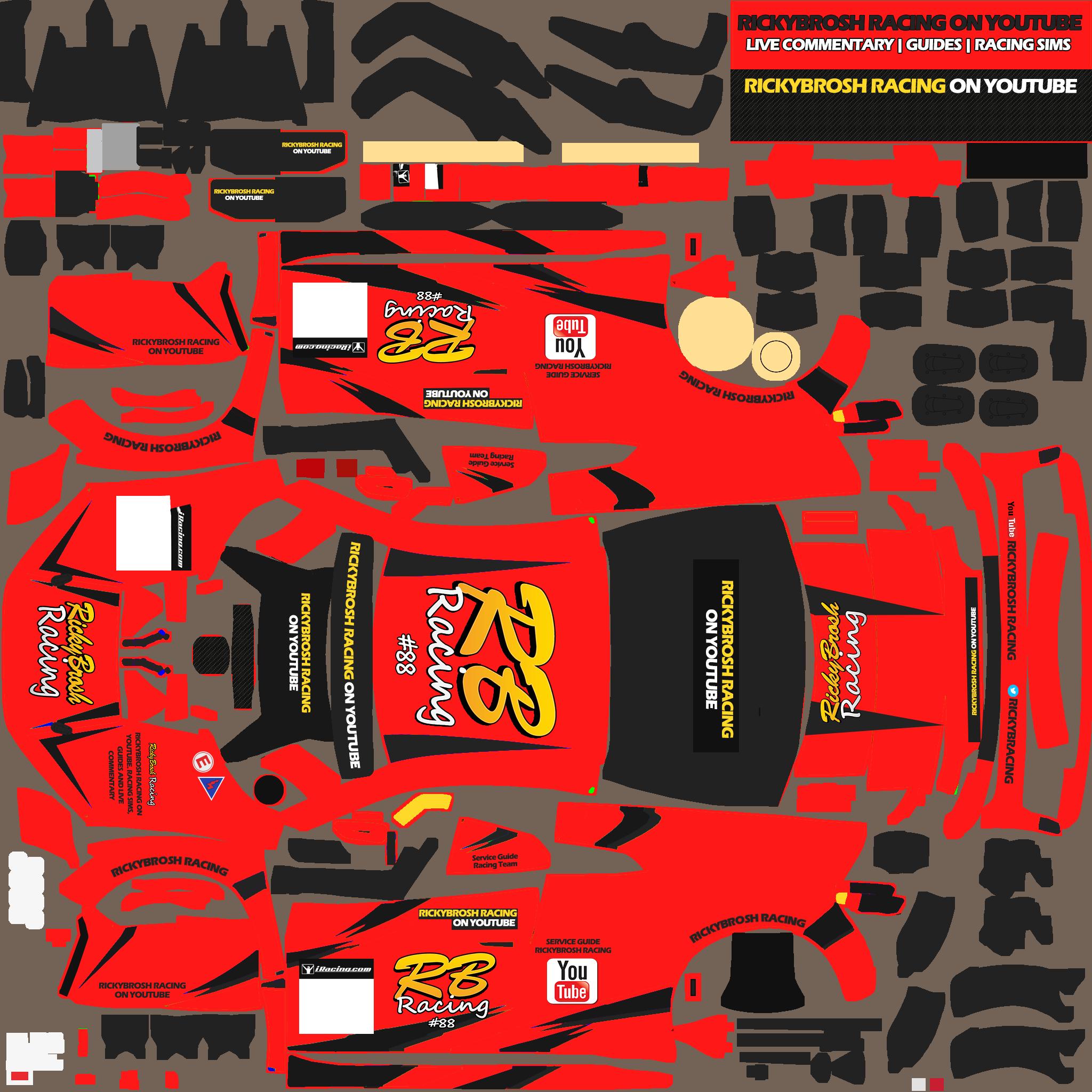 Preview of RickyBrosh Racing Skin Audi R8 LMS GT3 by Rickard Fagefors