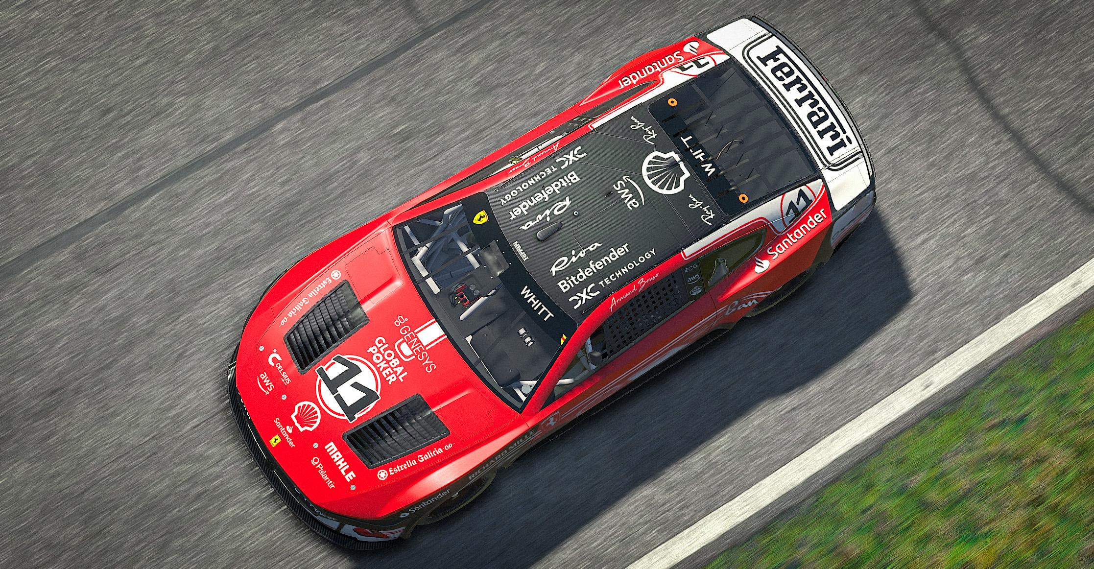 Preview of Ferrari Vegas Style NASCAR Ford Mustang GT3 by Alex Whitt