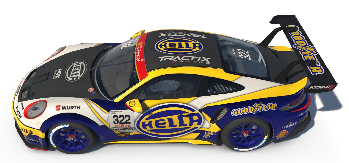Hella Goodyear Tractix Racing Porsche GT3 Cup 992 by Adam Burhop ...