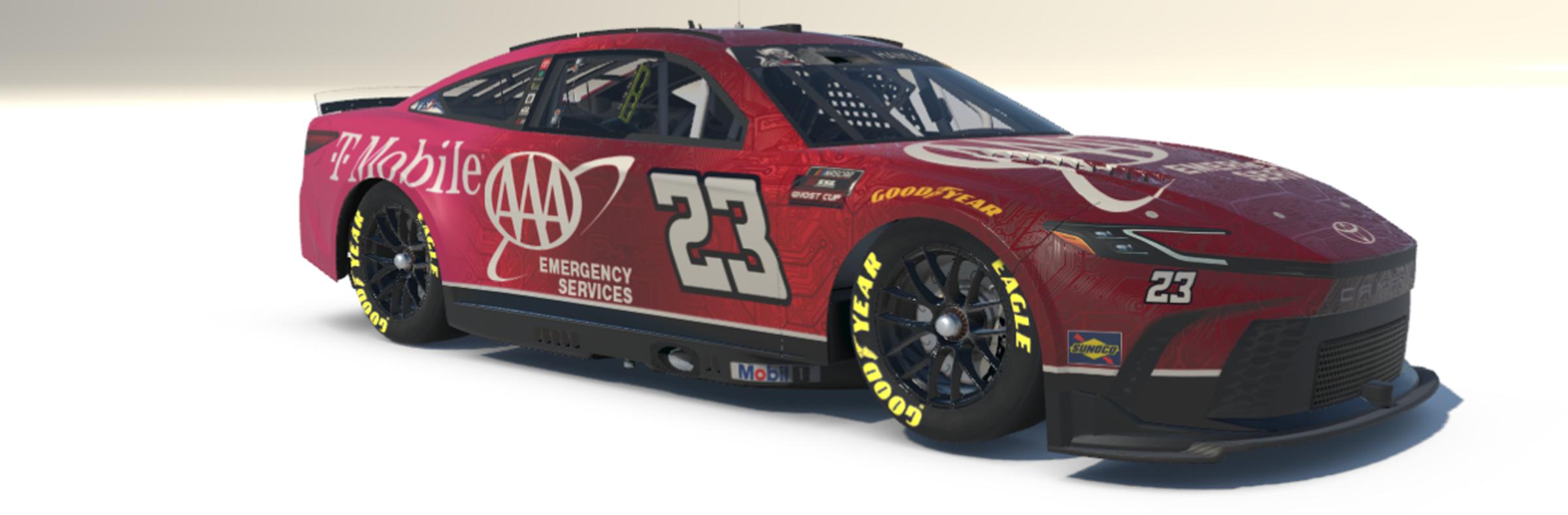 Preview of SimStamp - Fictional -  Trey Whitehead - T-Mobile / AAA Insurance - 2024 Ghost Cup Series by Teejay Handley