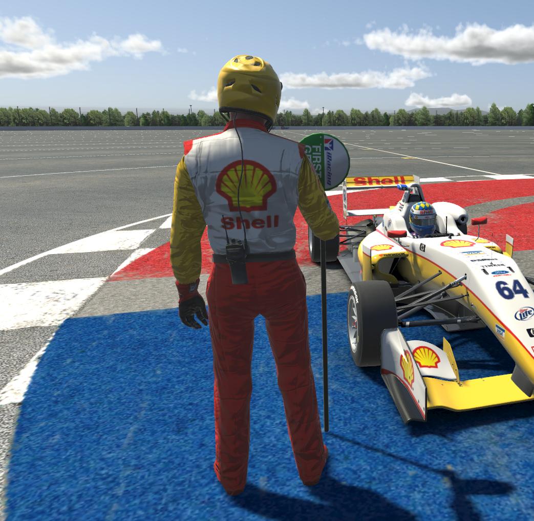 Preview of Kenny Brack Shell race suit by Bruce Funderburg