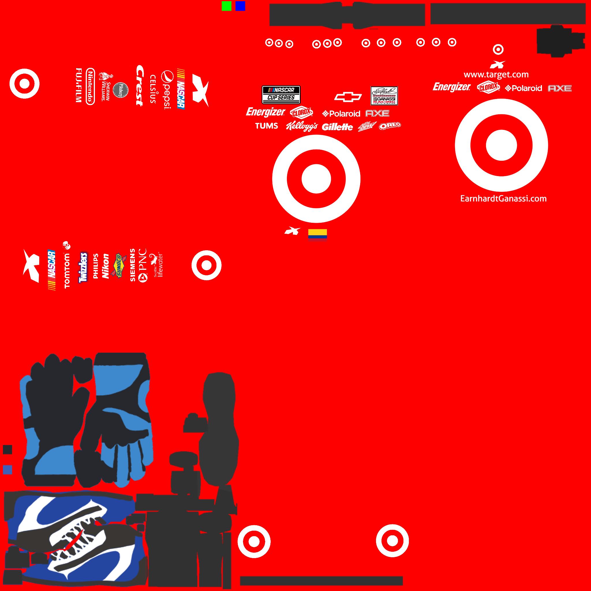 Preview of Juan Pablo Montoya Target 2012 NASCAR Cup Series Firesuit Throwback by Brenden Broberg