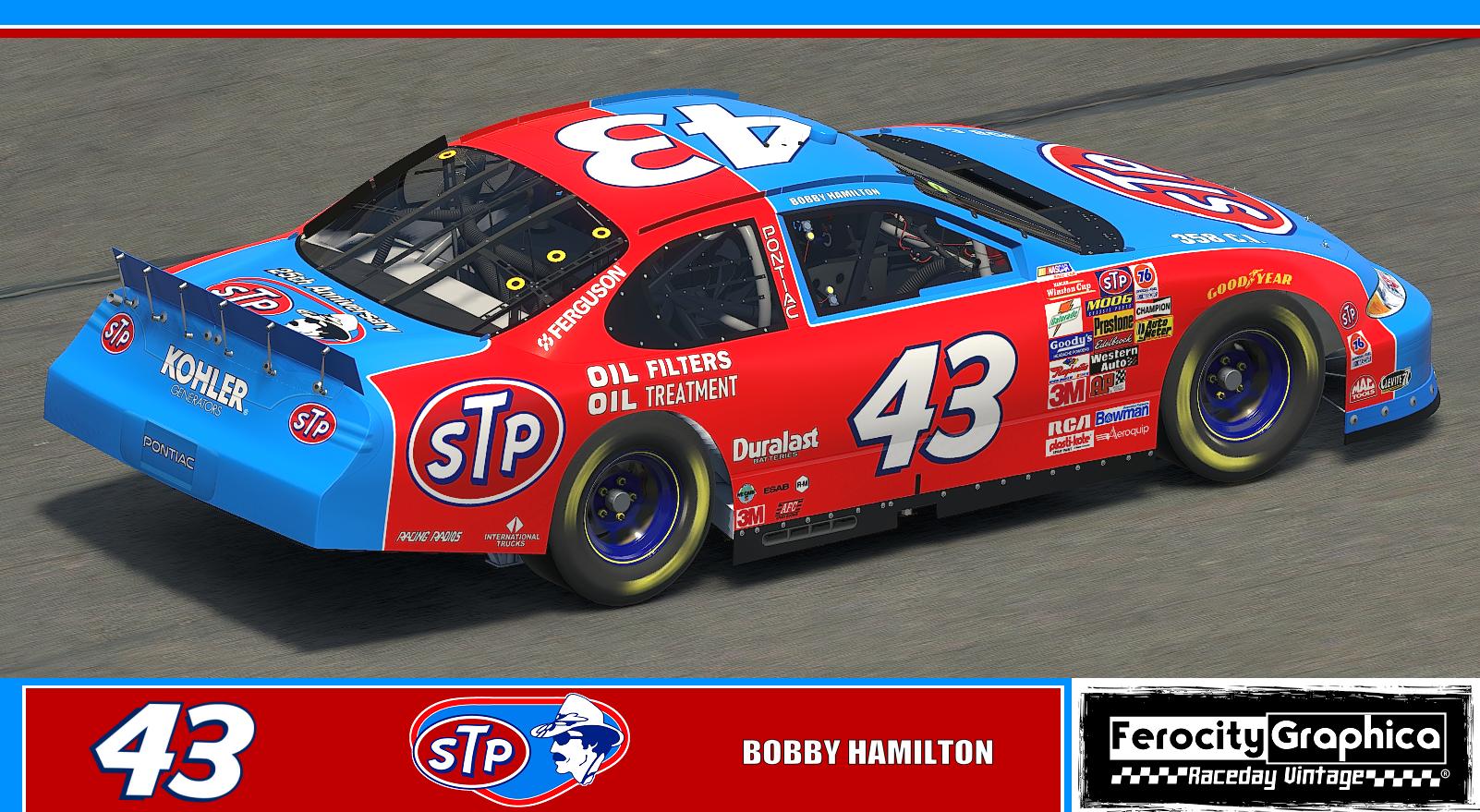 Preview of 1996 #43 Bobby Hamilton STP 1972 Pontiac Winston Cup Series by Scott Mitton