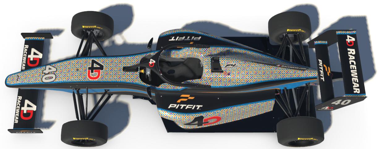 Preview of 4DRacewear.com PitFit F4 Confetti Gold blue by Jim H.