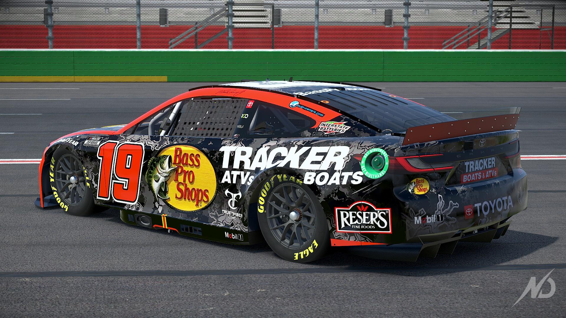 Preview of Martin Truex Jr. Bass Pro 2024 Sim Stamped by Colton Loomis