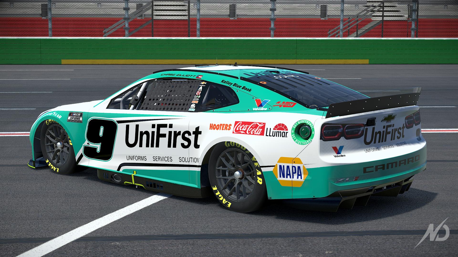 Preview of Chase Elliott UniFirst 2024 Sim Stamped by Colton Loomis