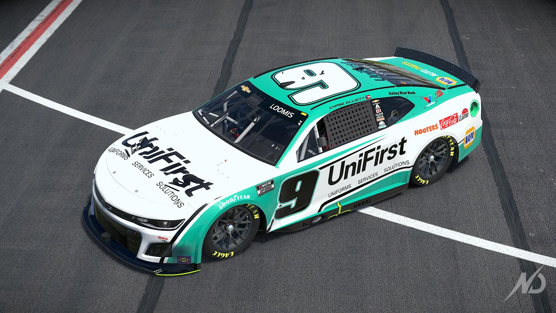 Preview of Chase Elliott UniFirst 2024 Sim Stamped by Colton Loomis