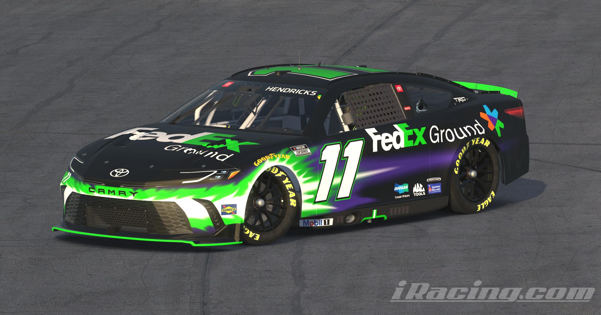 Preview of Denny Hamlin FedEx Ground Throwback by Davie Hendricks