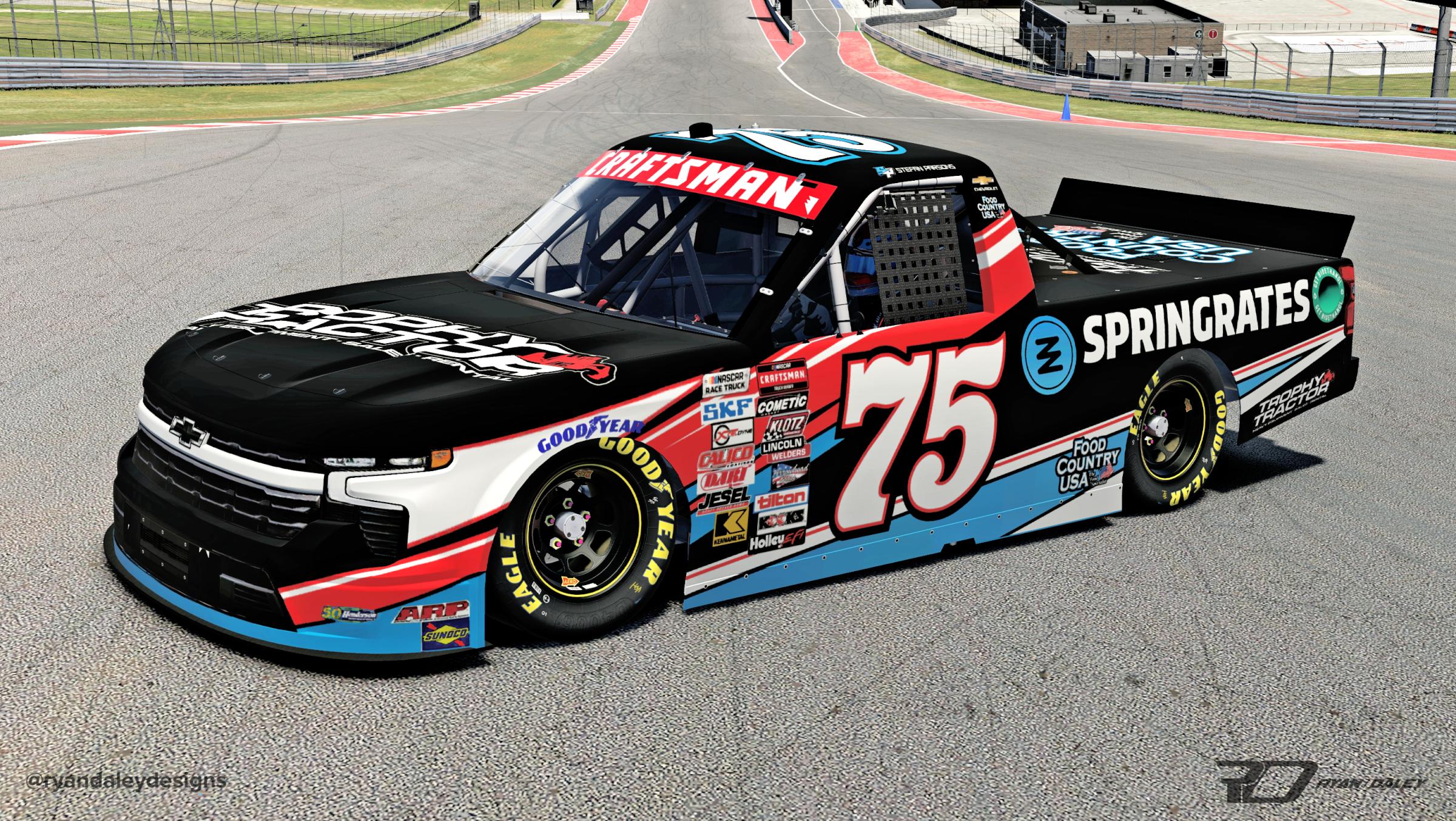 Preview of Official 2024 #75 Stefan Parsons Springrates/Trophy Tractor With Numbers by Ryan Daley