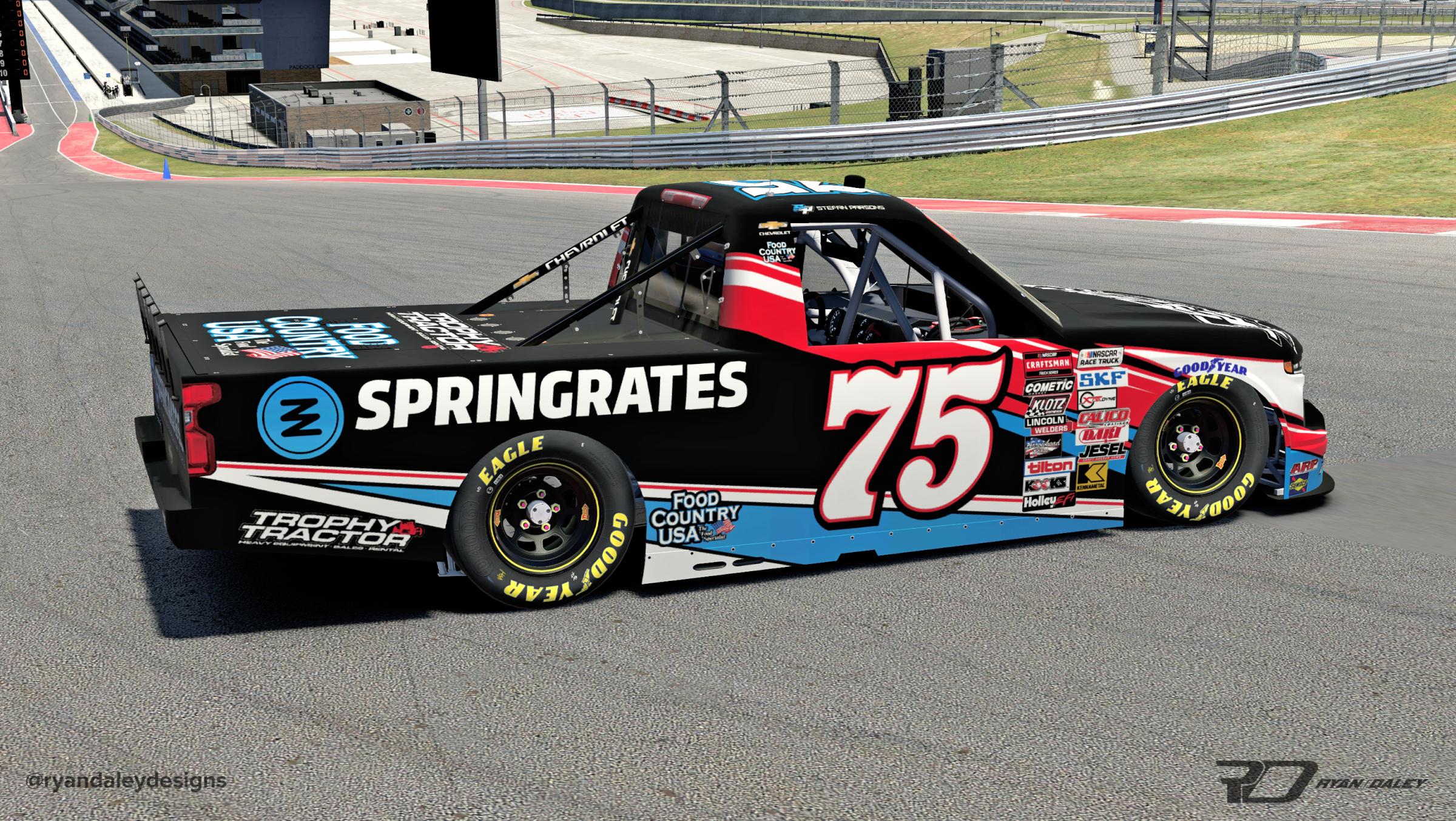 Preview of Official 2024 #75 Stefan Parsons Springrates/Trophy Tractor With Numbers by Ryan Daley