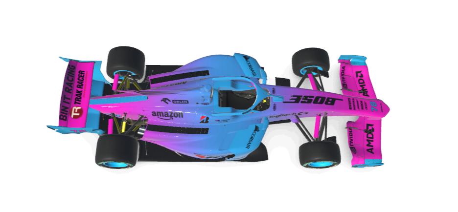Preview of Bin It Racing - Blue & Pink Sim Stamped by Sam Mort