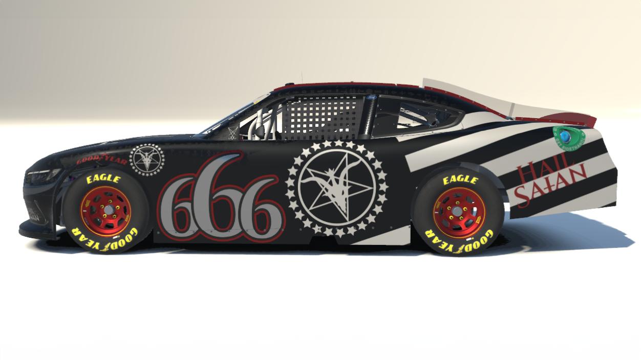 Preview of "HAIL SAtAN" NASCAR XFINITY Ford Mustang by Carson C.