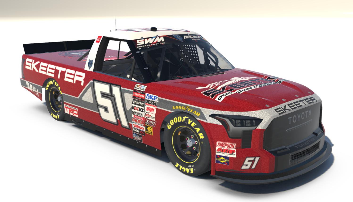 Preview of 2024 Skeeter Boats NASCAR Toyota Tundra - Tom Wiza - Red by Greg C Rogers