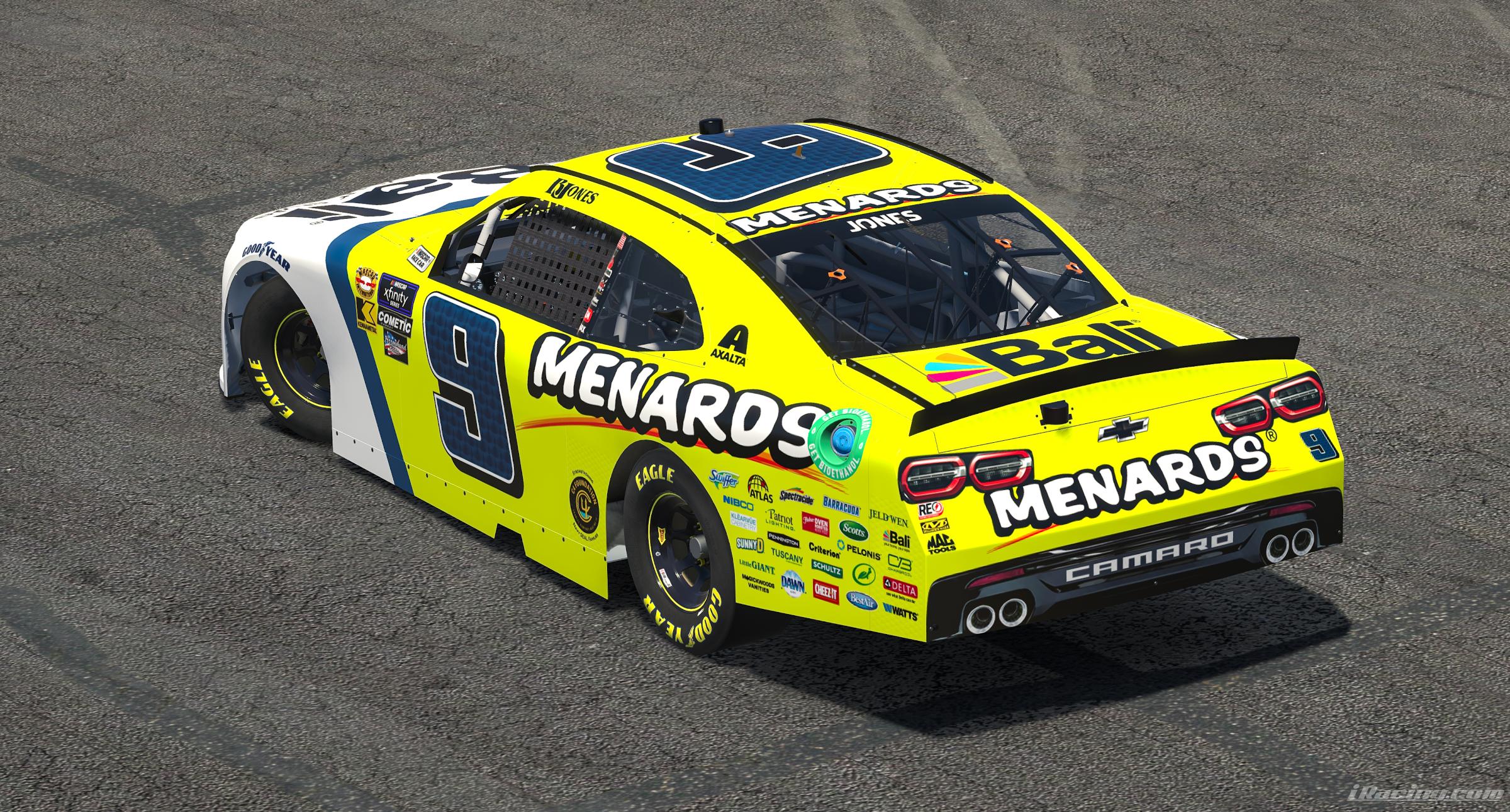 Preview of 2024 Brandon Jones Menards Bali Blinds Throwback Camaro (No #s) by Ryan A Williams