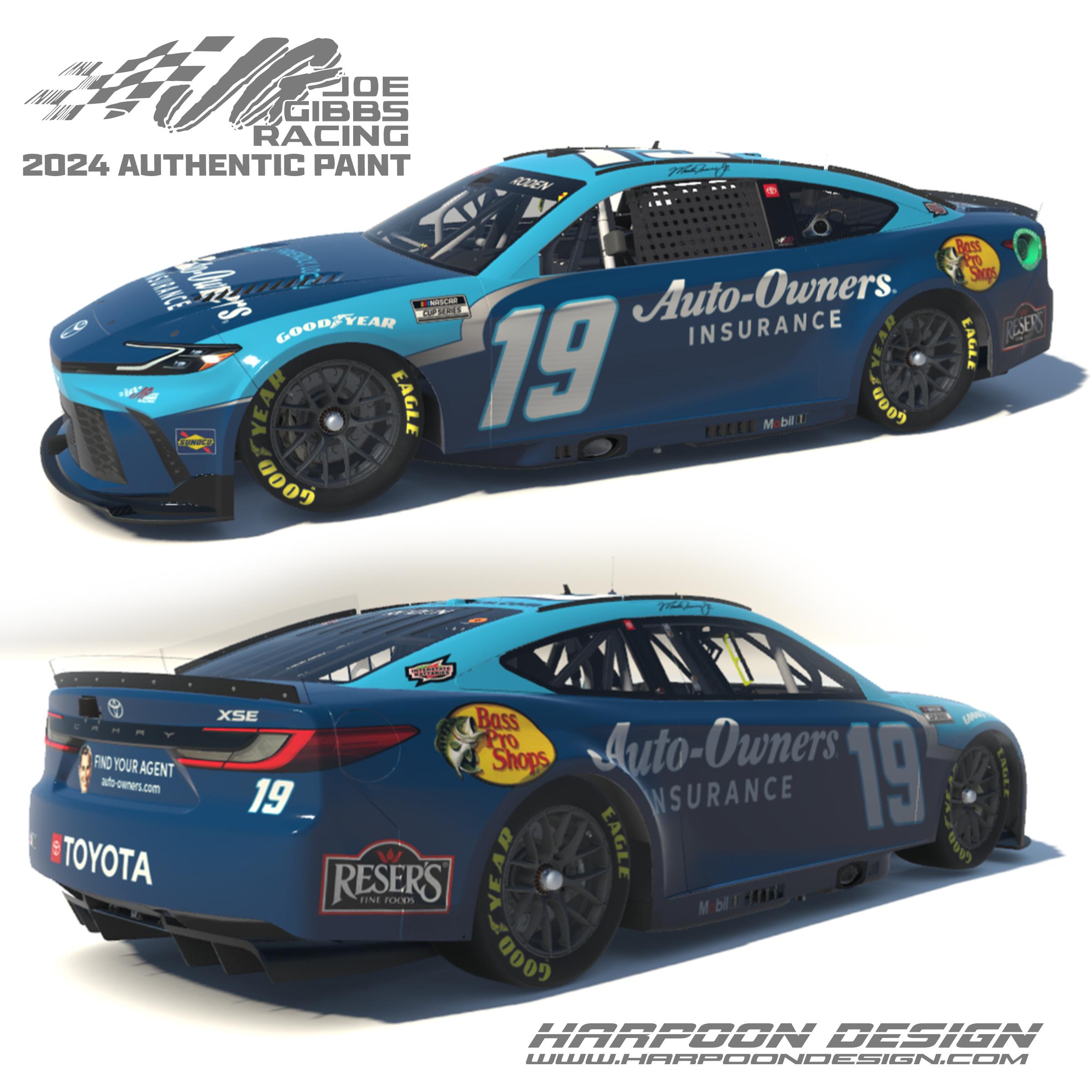 Preview of 2024 Martin Truex Jr Auto Owners Throwback No Num by Brantley Roden